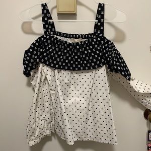 Ann Taylor Loft Geo Off The Shoulder Top Size Small Petite